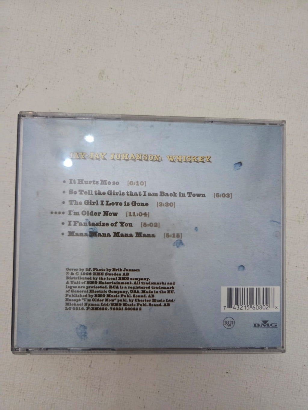 CD Jay-Jay Johanson – Whiskey (1996 / Edición Álbum)