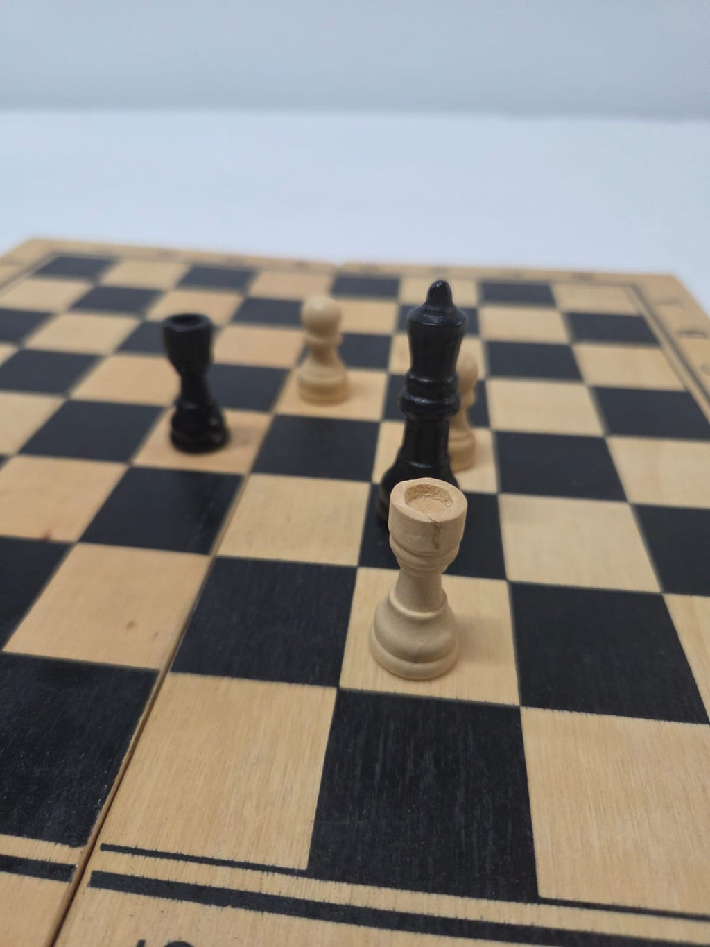 Juego de Ajedrez de Madera Plegable (Estilo Clásico / Vintage)