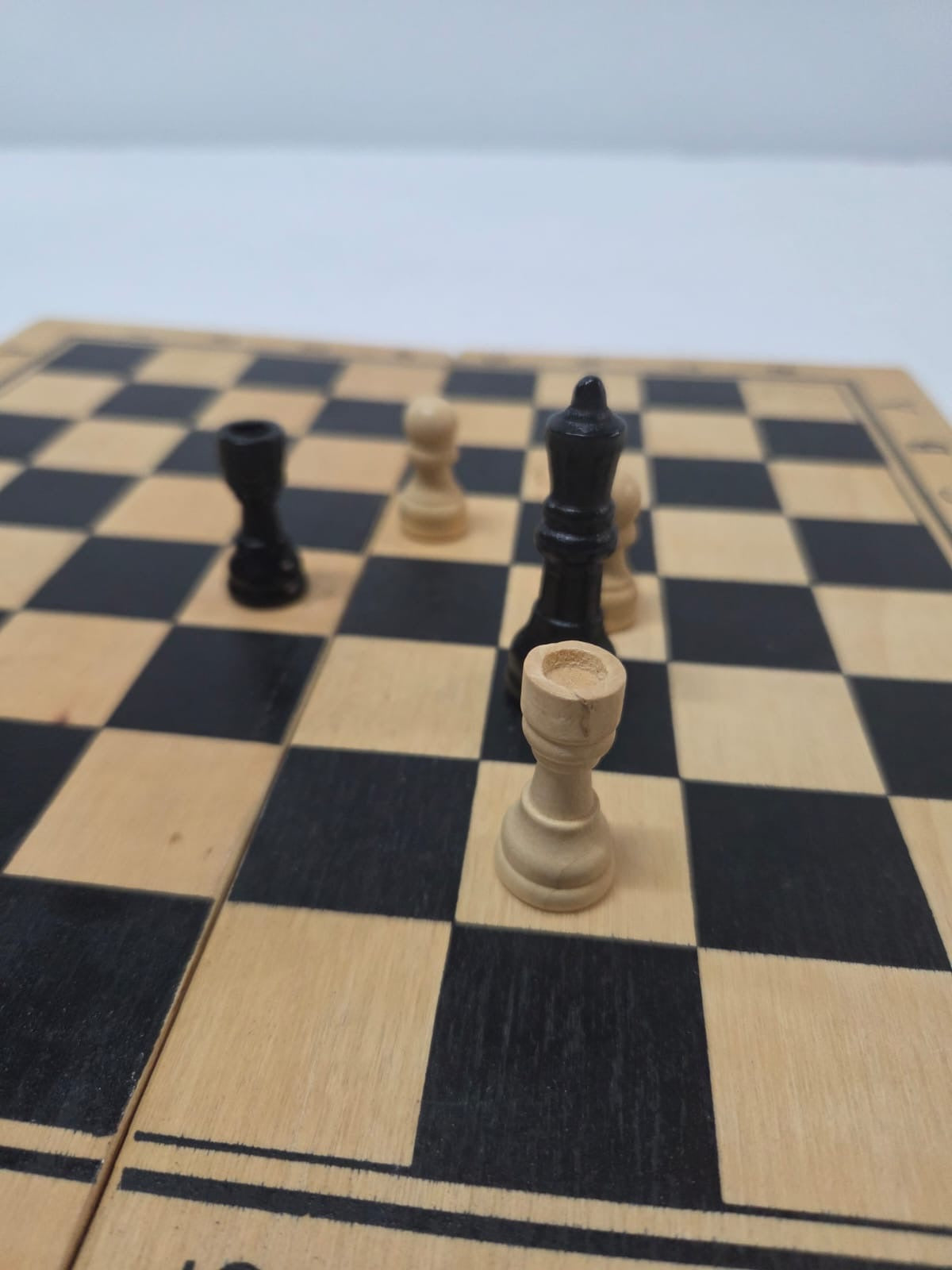 Juego de Ajedrez de Madera Plegable (Estilo Clásico / Vintage)