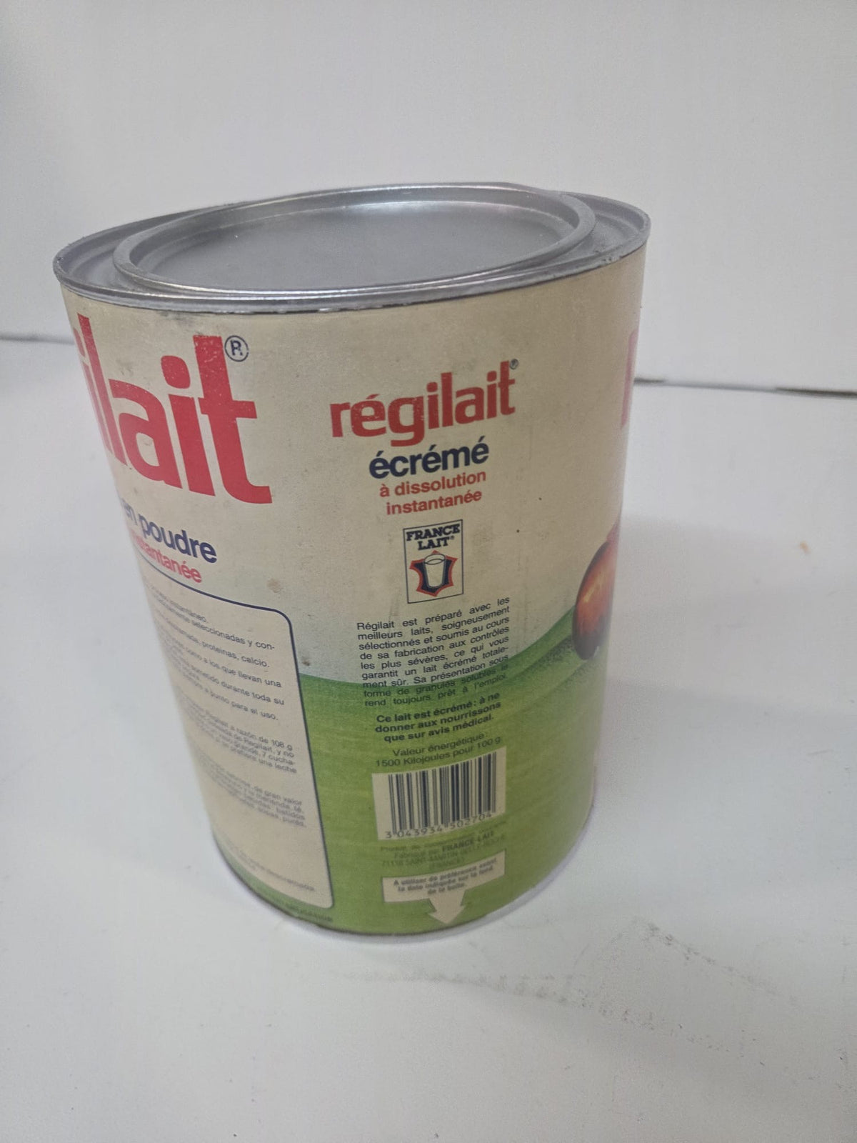 Lata Vintage Publicitaria Régilait (900g) – Bote de Metal Colección / Decoración