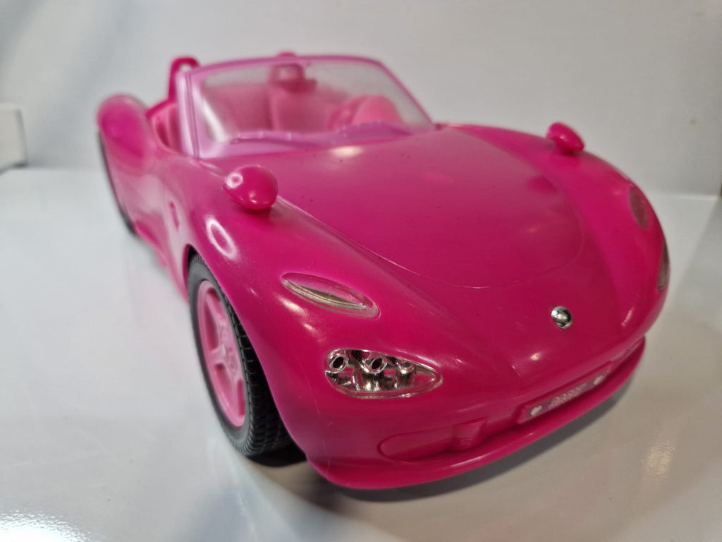 Coche Deportivo Descapotable Rosa para Muñecas – Auto Convertible de Ju