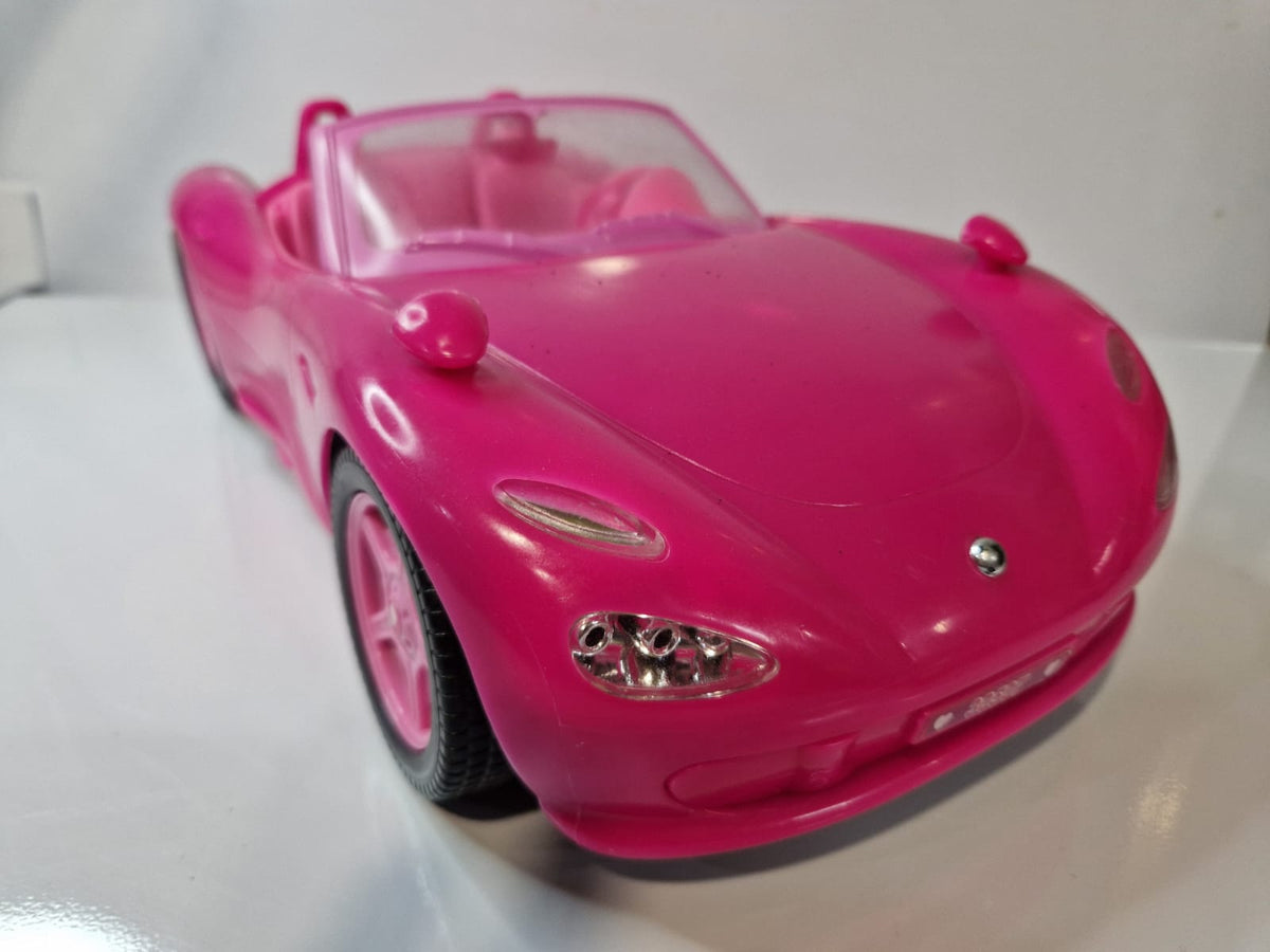 Coche Deportivo Descapotable Rosa para Muñecas – Auto Convertible de Ju