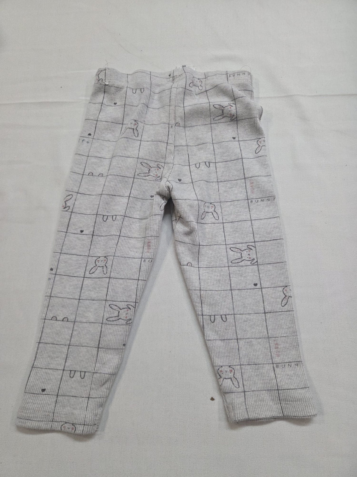 Leggings / Pantalón de Punto Baby Club (C&A) Talla 86 cm – Estampa Conejitos Gris