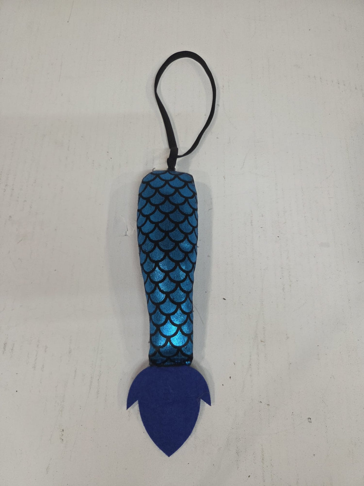 Cola de Sirena de Disfraz Ajustable – Cola Azul Brillante con Escamas (Aproximadamente 25 cm)