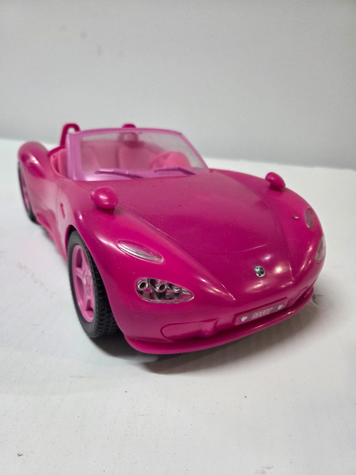 Coche Deportivo Descapotable Rosa para Muñecas – Auto Convertible de Ju