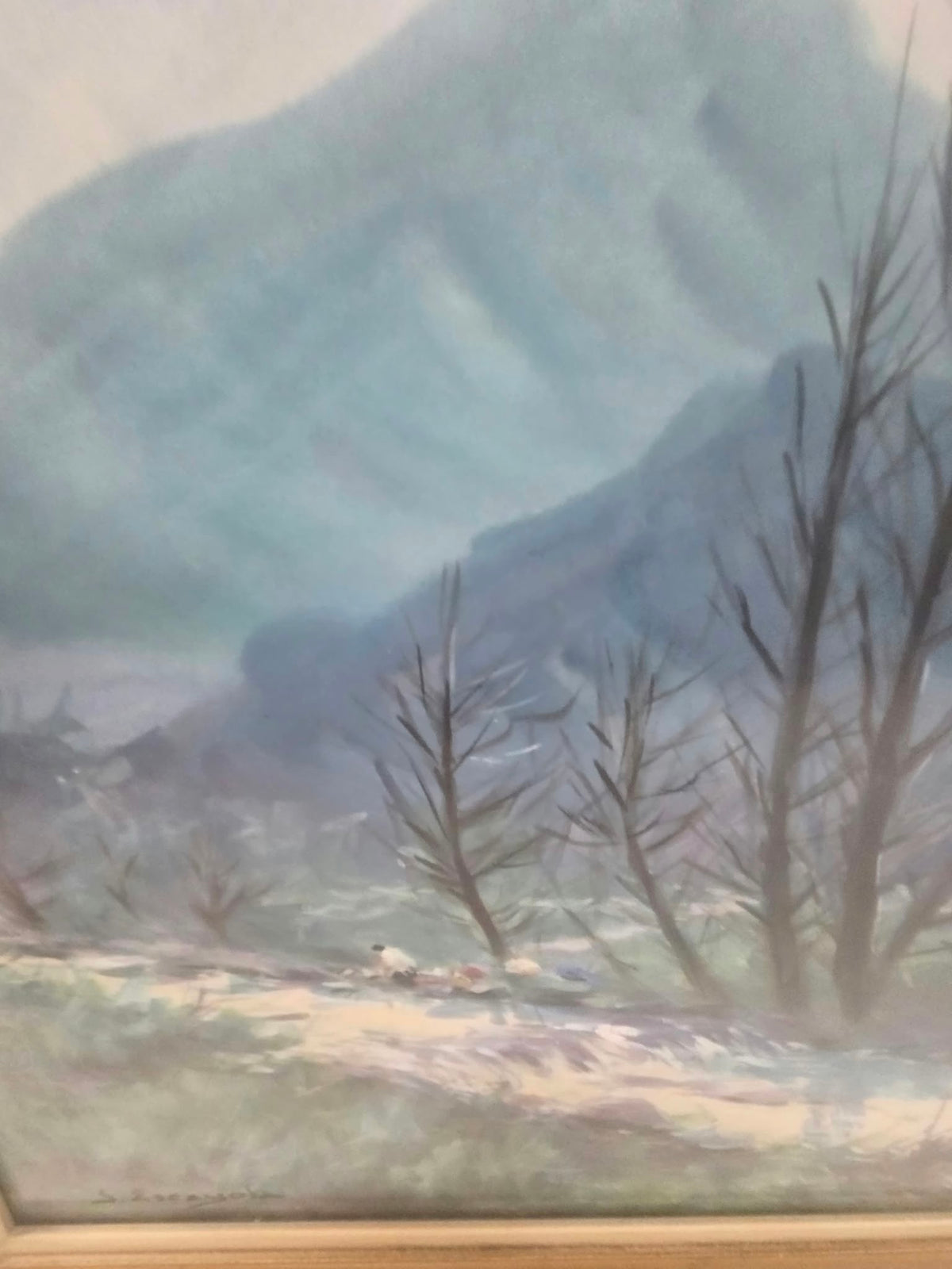 Cuadro Paisaje al Óleo / Acuarela – Firma J. Escayola (Enmarcado Clásico)