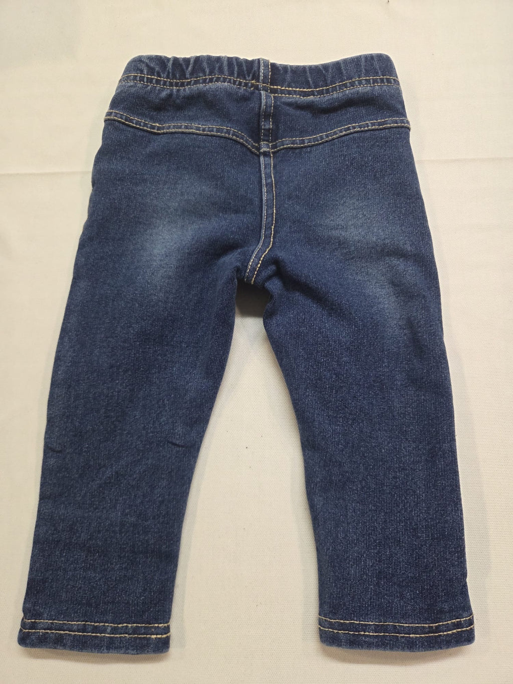 Jeggings vaqueros con bordado arcoíris - Talla 12M (Pink Baby)