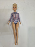 Muñeca Barbie Gimnasta Rítmica / Gimnasia Artística Mattel 2016 – Maillot Metalizado Morado