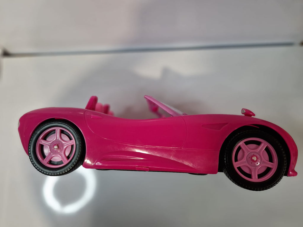 Coche Deportivo Descapotable Rosa para Muñecas – Auto Convertible de Ju