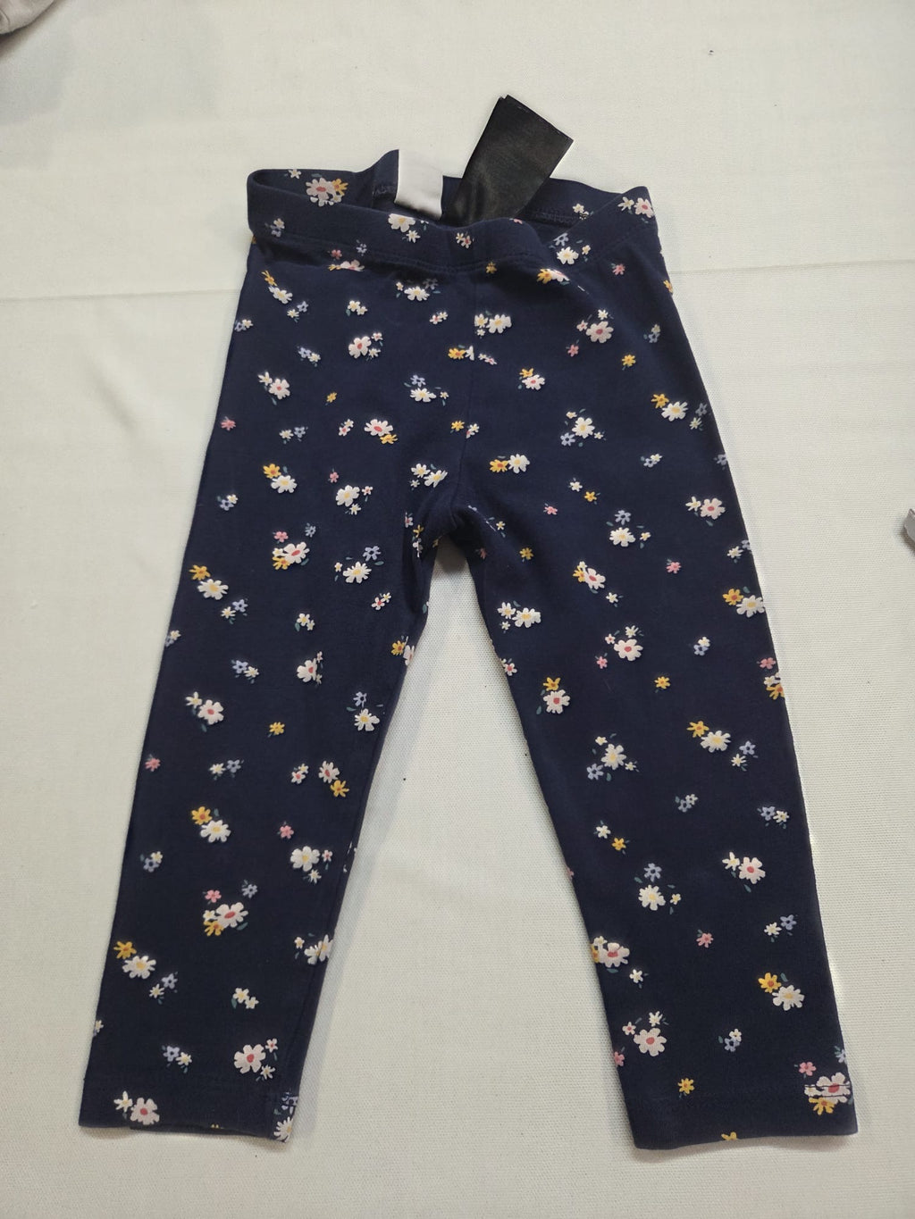 Leggings H&M Bebé Niña Azul Marino Estampado Flores (9-12 Meses / 80 cm)