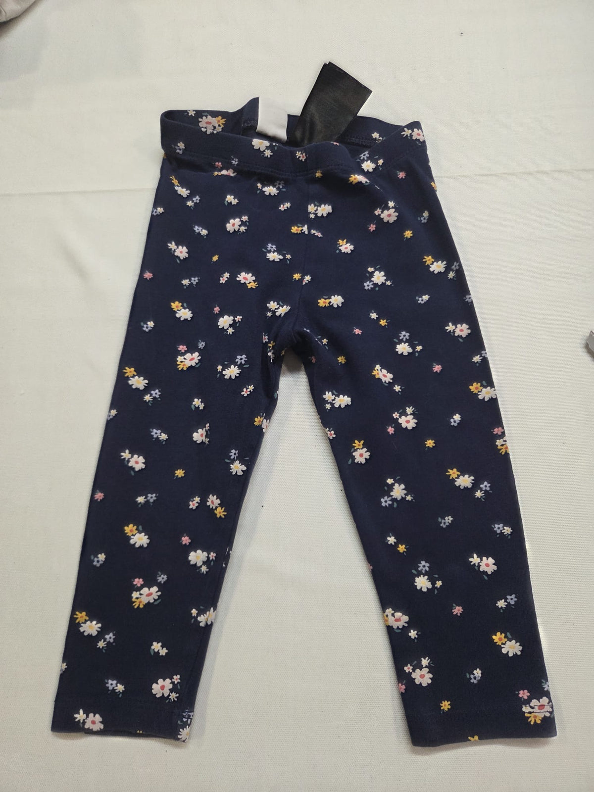 Leggings H&M Bebé Niña Azul Marino Estampado Flores (9-12 Meses / 80 cm)