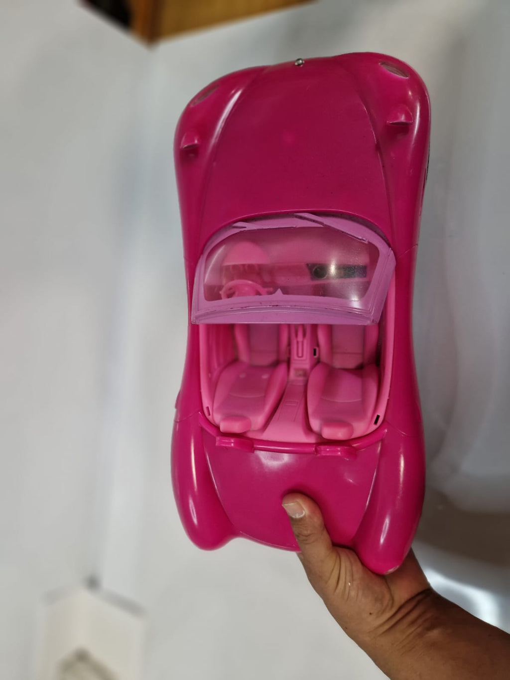 Coche Deportivo Descapotable Rosa para Muñecas – Auto Convertible de Ju