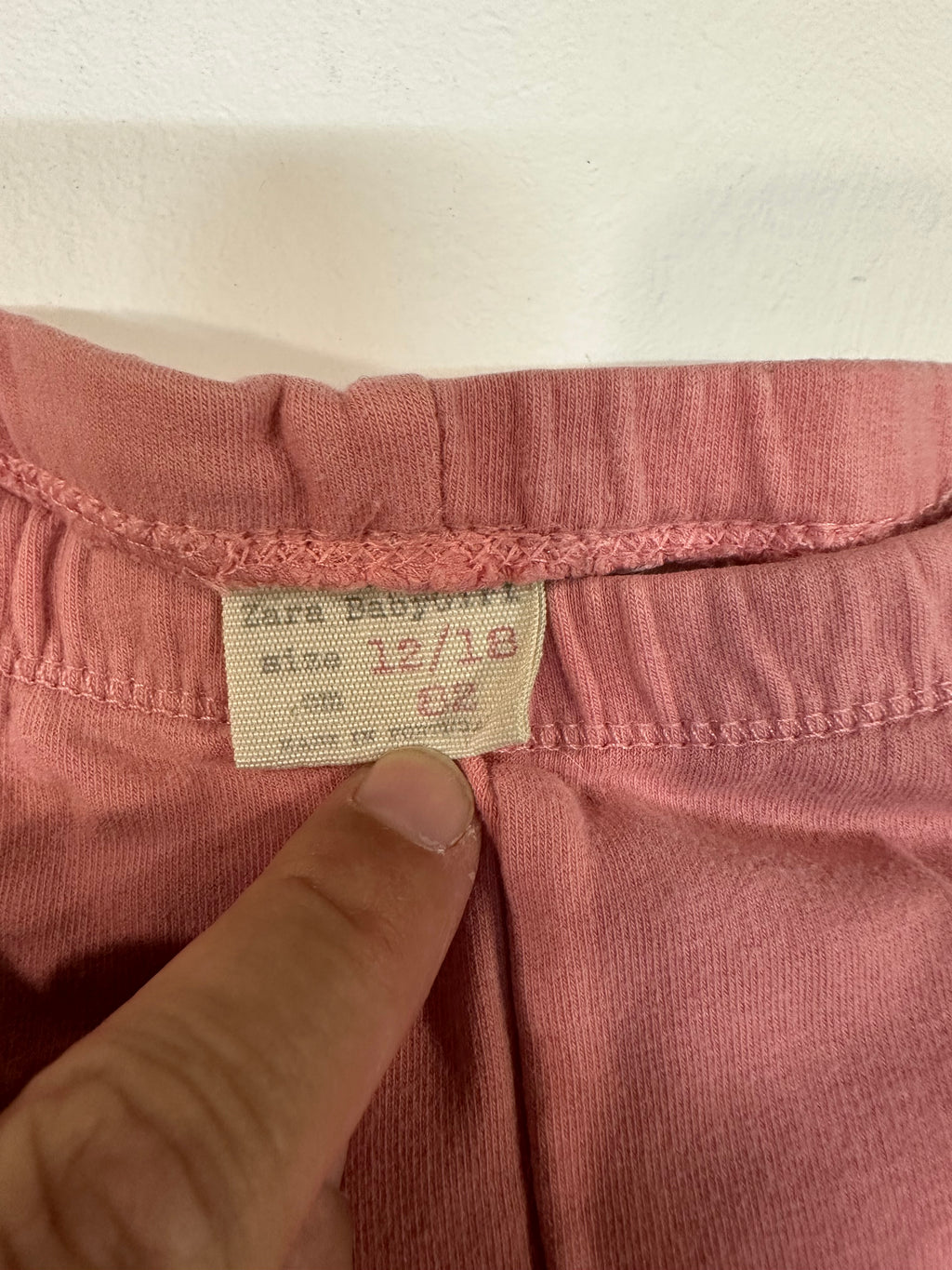 Leggings/Pantalón de algodón Zara Baby 12-18 meses rosa