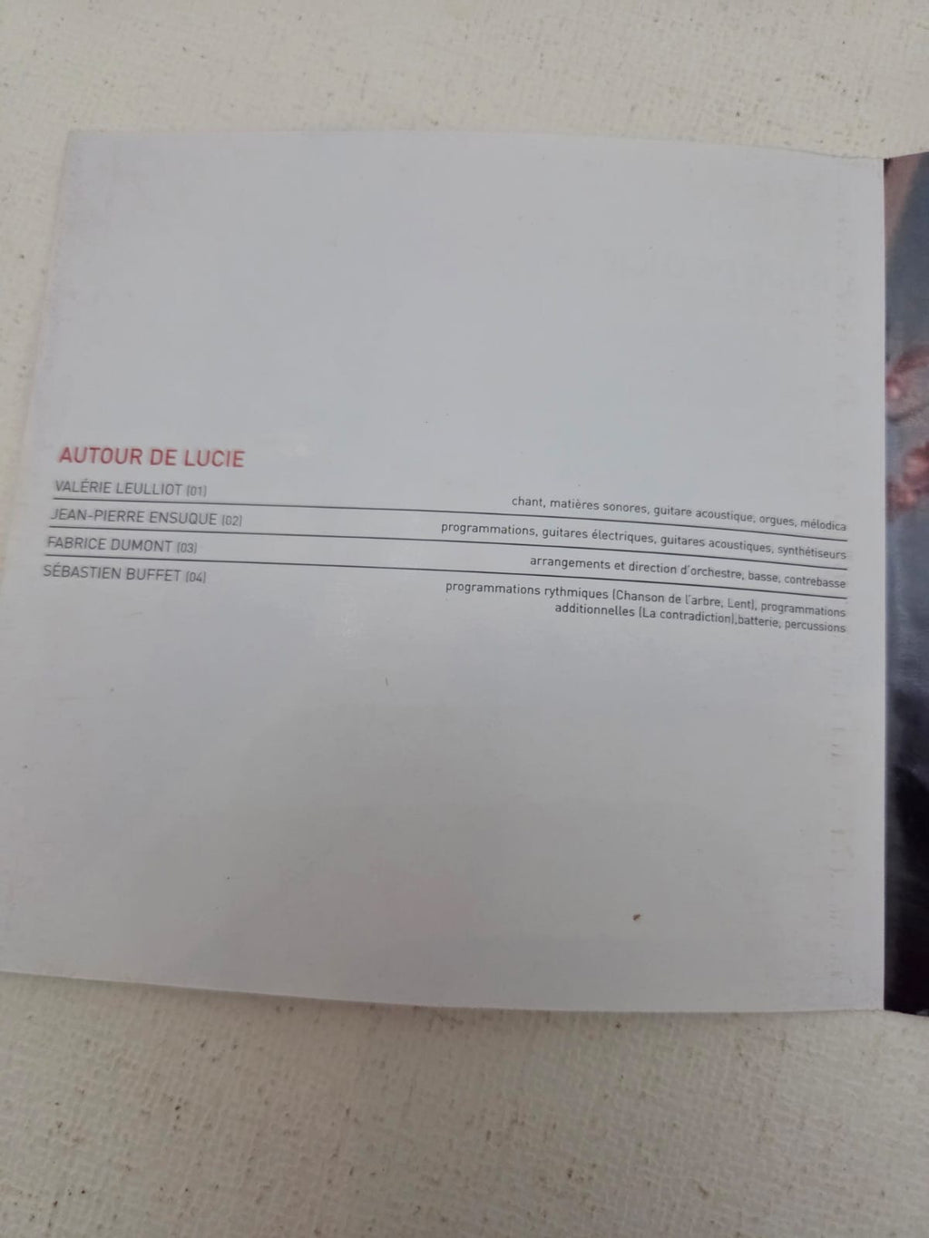 CD Autour de Lucie – Faux Mouvement (2000) Original French Pop / Indie