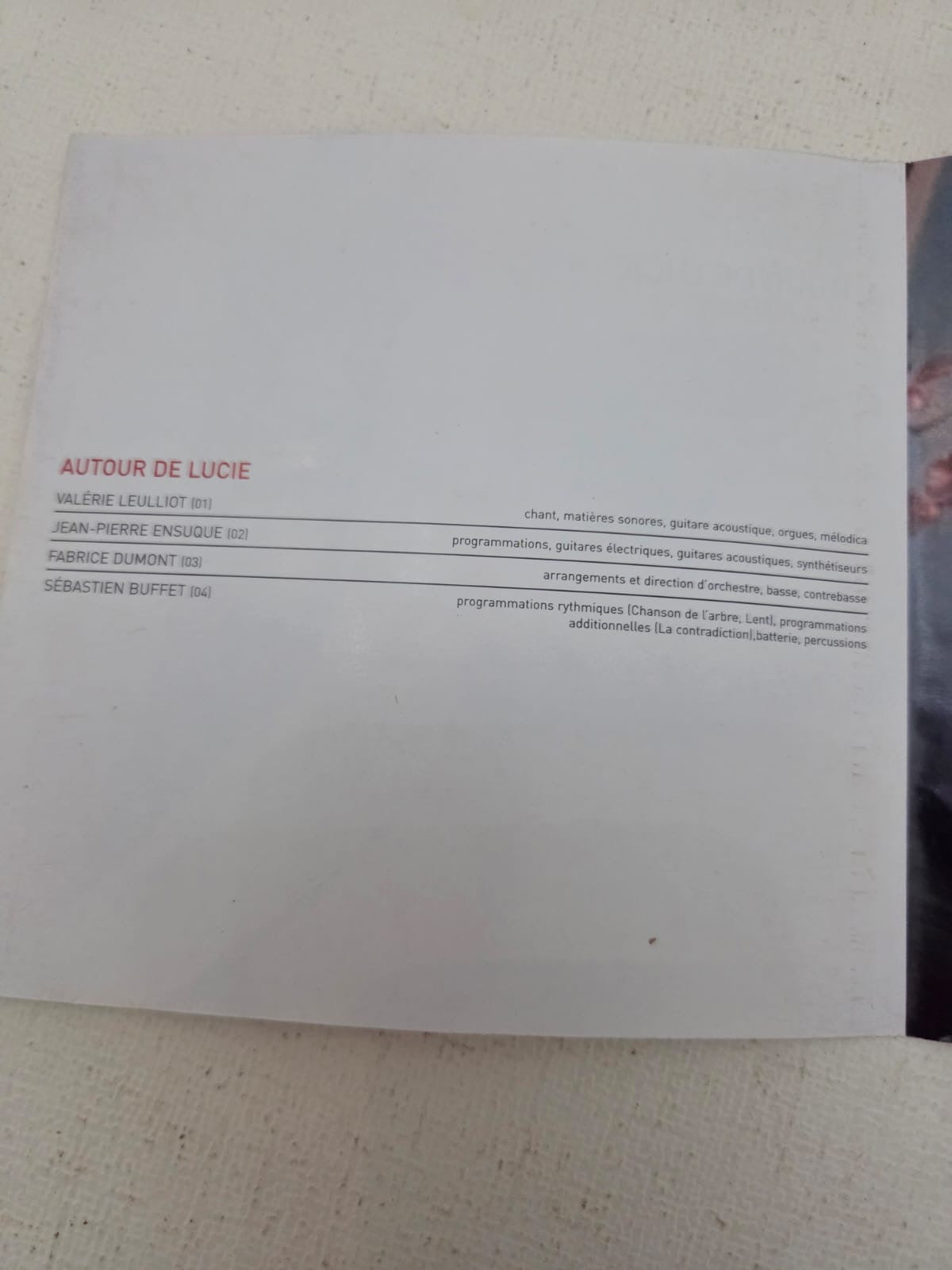 CD Autour de Lucie – Faux Mouvement (2000) Original French Pop / Indie