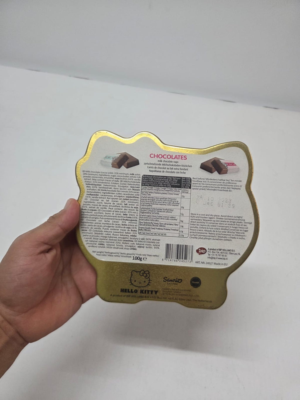 Caja Metálica de Colección Hello Kitty (Sanrio / BIP Holland) - Latas Vacías para Coleccionistas