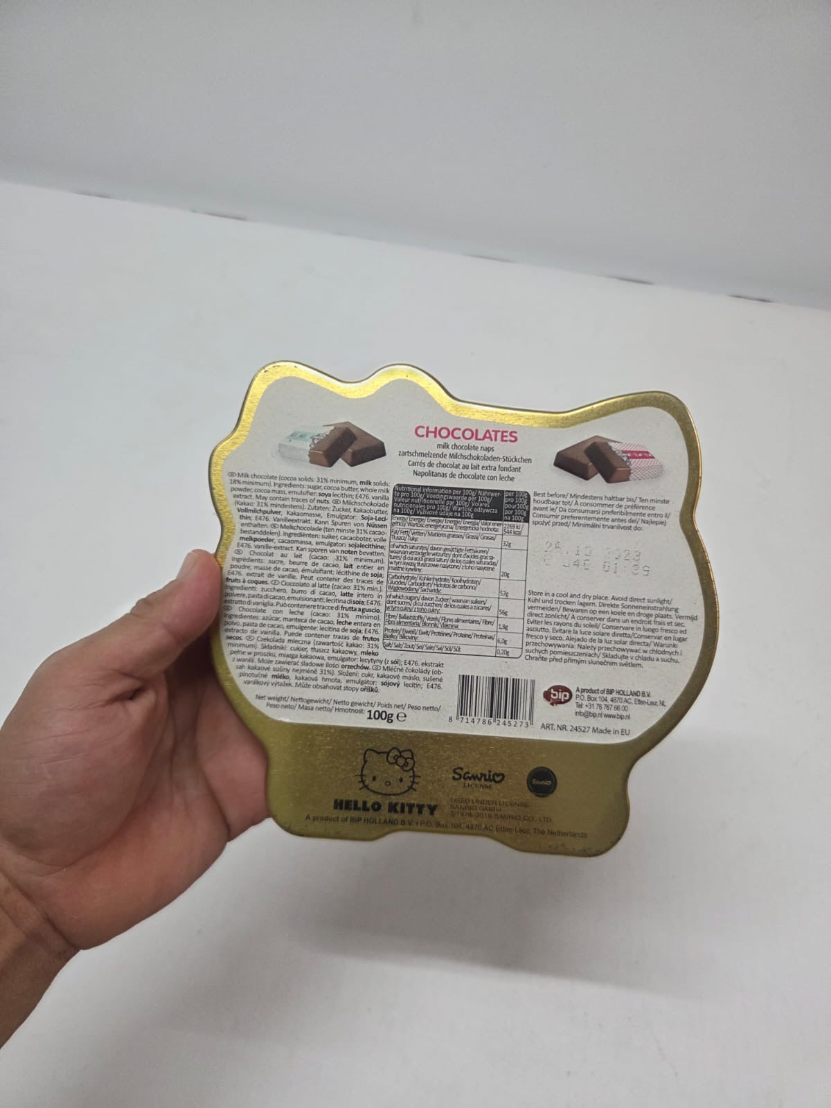 Caja Metálica de Colección Hello Kitty (Sanrio / BIP Holland) - Latas Vacías para Coleccionistas
