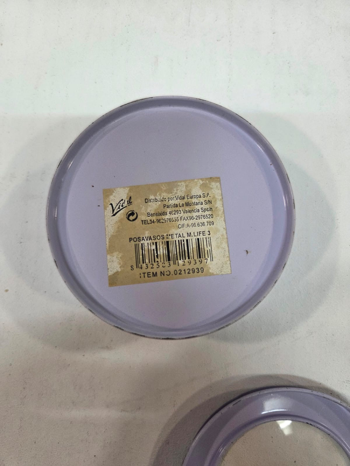 Set de 6 Posavasos de Metal Retro / Vintage "Modern Life" con Caja Metálica