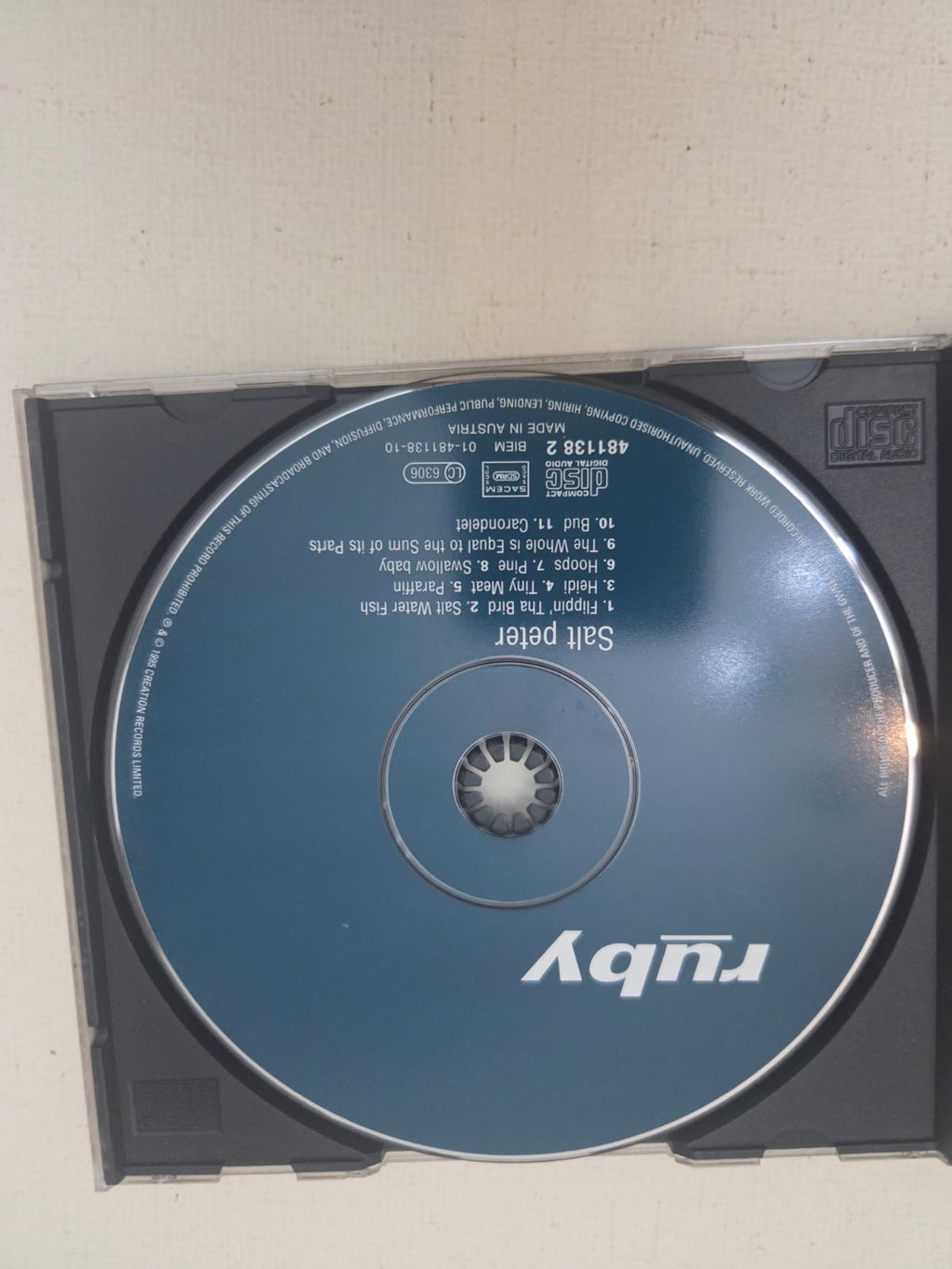CD Album Ruby - Salt Peter (1995, Creation Records / Sony Music)