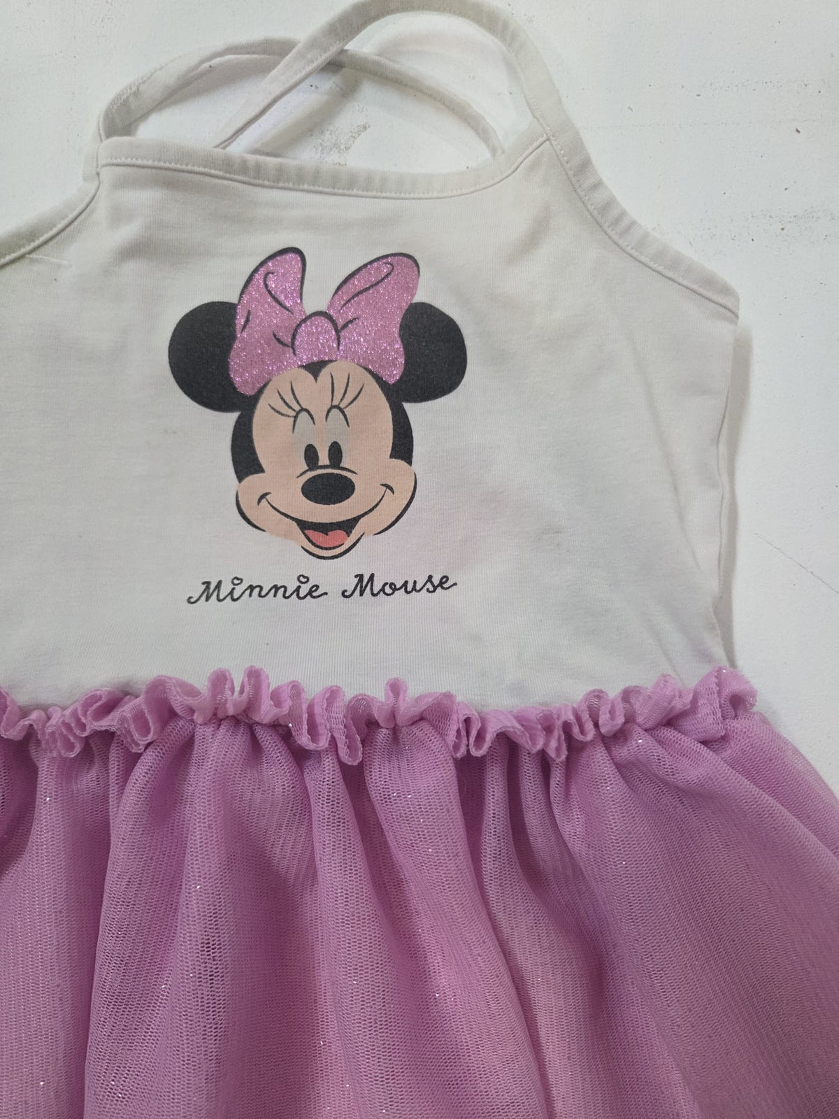 Vestido Minnie Mouse Disney con Falda de Tul Rosa (Bebé / Niña)