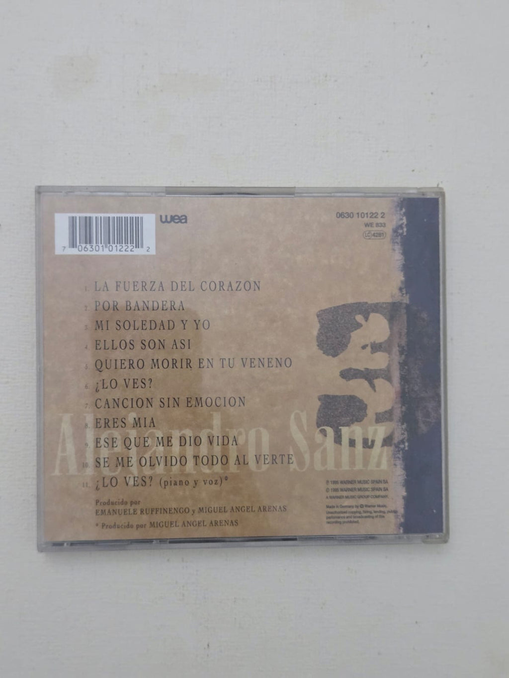 CD Alejandro Sanz - 3 (Álbum Original 1995 / Edición WEA)