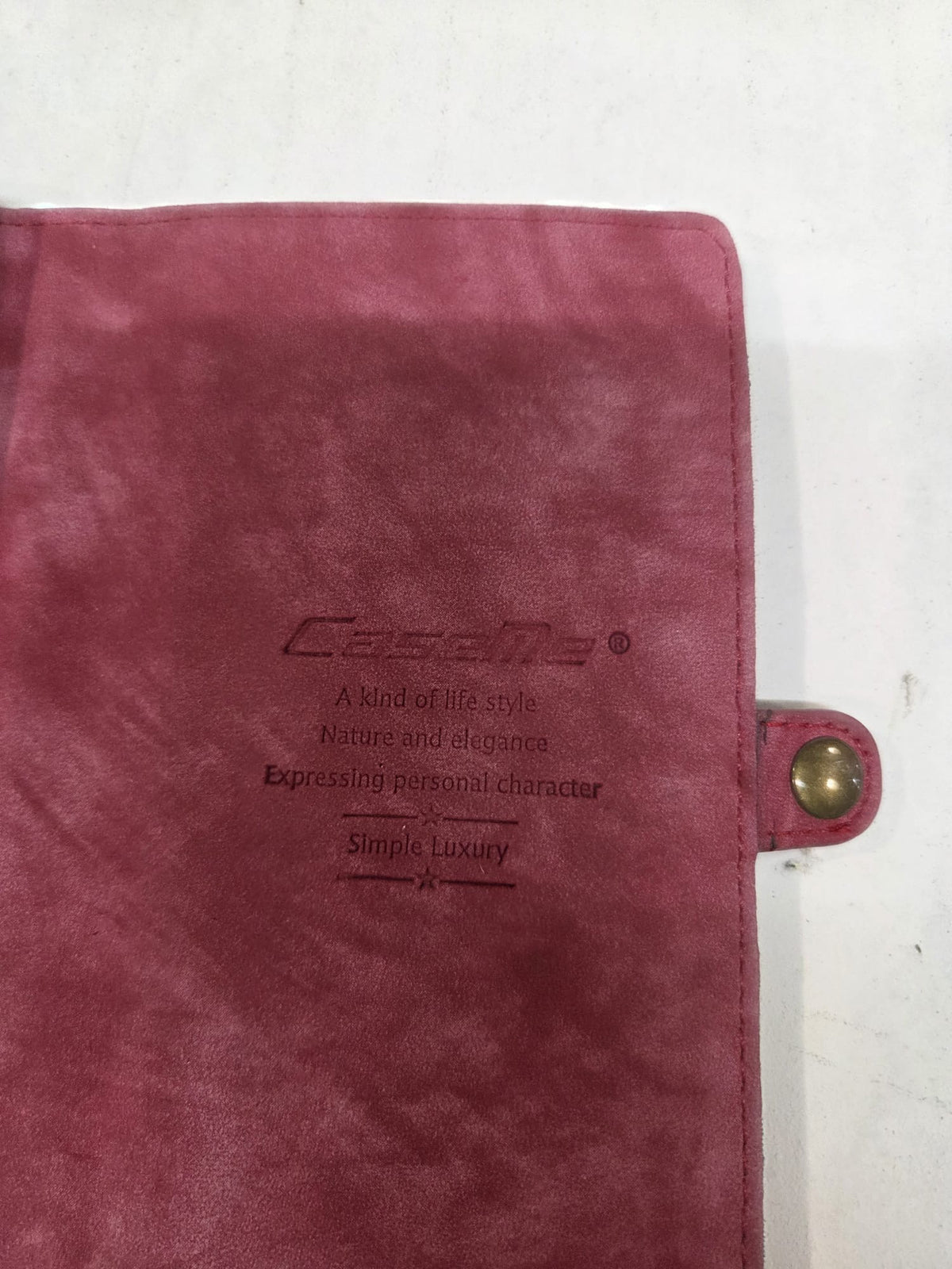 Cartera Caseme de Piel Sintética con Tarjetero y Correa (Color Granate/Vino)
