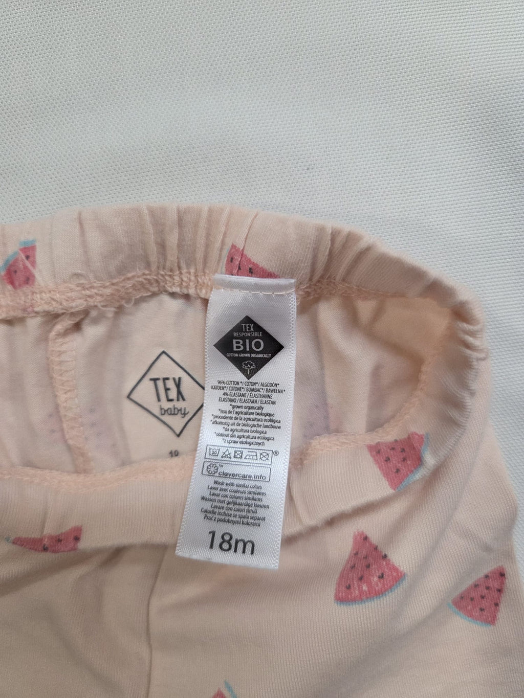 Shorts sandías TEX Baby 18m Algodón Orgánico