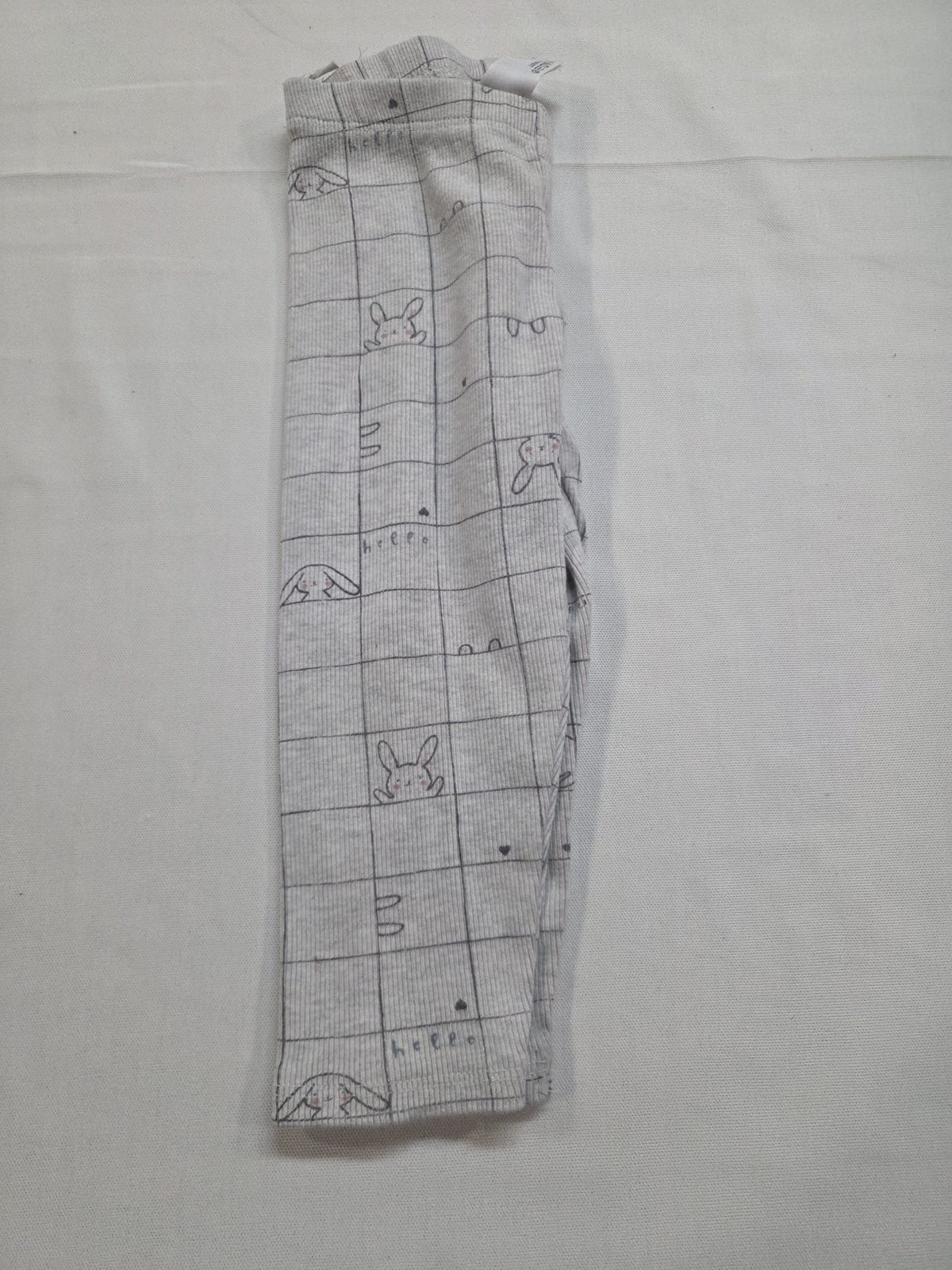 Leggings / Pantalón de Punto Baby Club (C&A) Talla 86 cm – Estampa Conejitos Gris