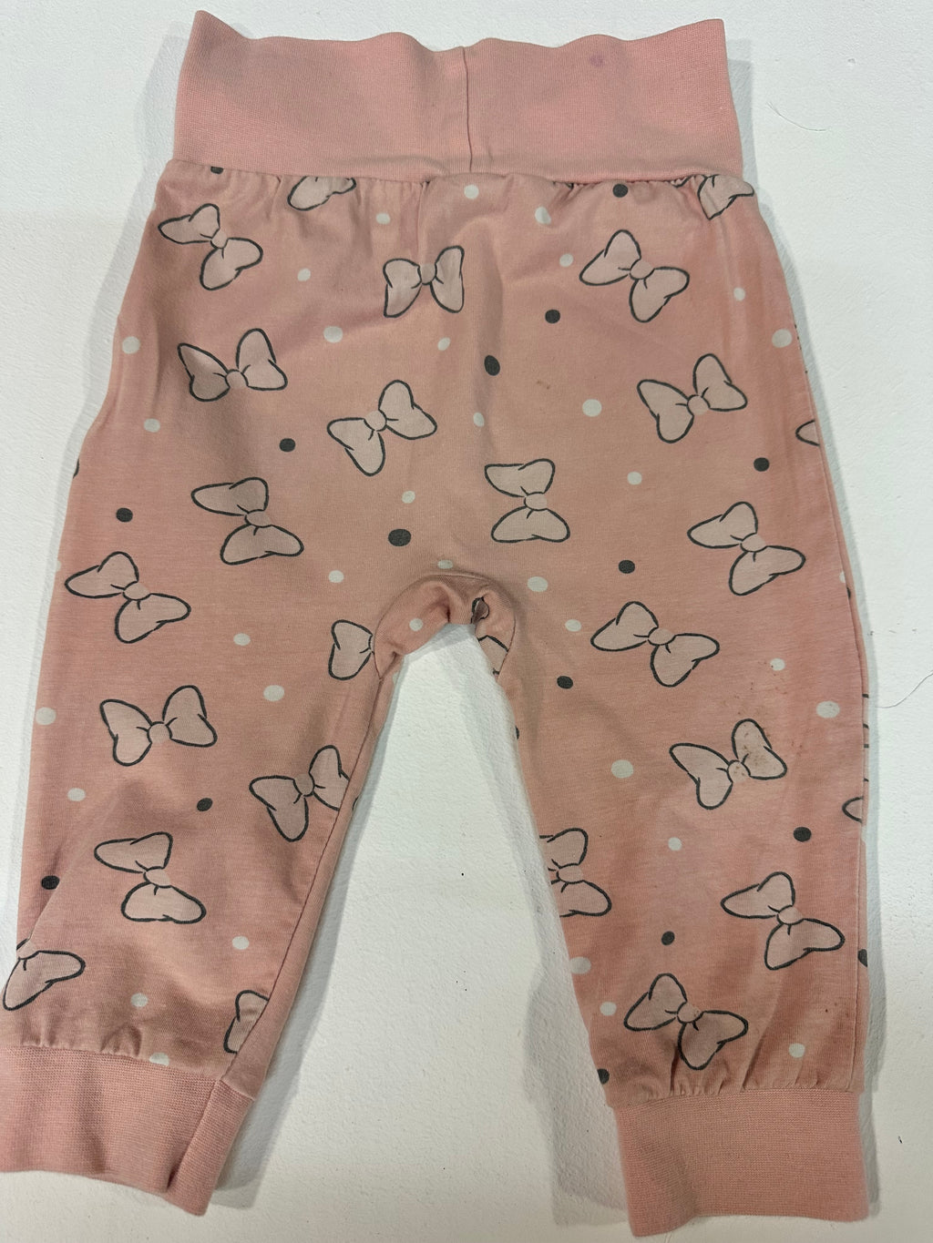 Pantalón / Legging Bebé Disney Baby - Talla 80 (Rosa con Lazos)