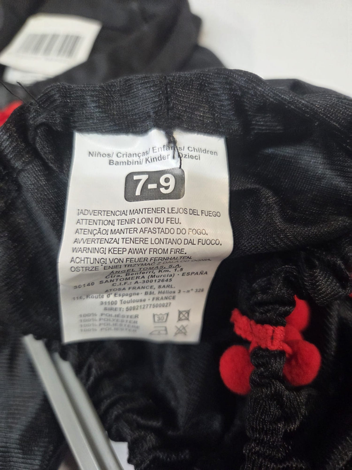 Disfraz Infantil de Zorro / Bandido Misterioso para Niños (Talla 7-9 años) – Incluye Camisa, Pantalón, Capa, Máscara, Fajín y Espada
