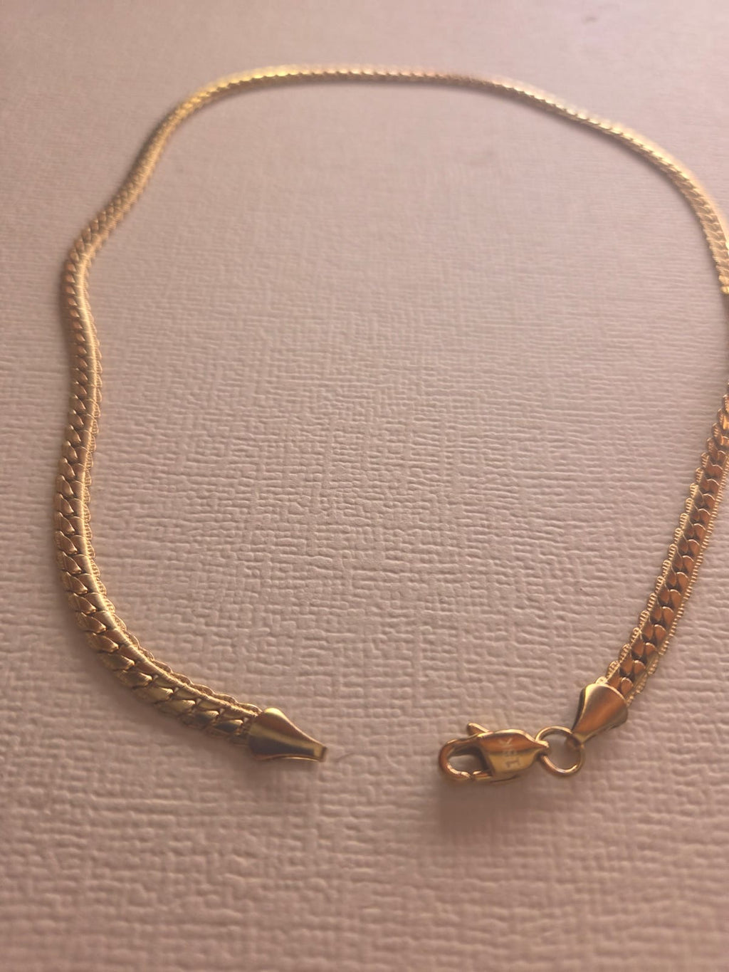 Cadena de Cadena Plana de Oro de 18K (Baño/Laminado) – 45 cm / 5 mm, Estilo Elegante Unisex