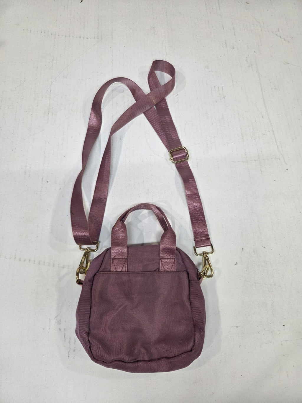 Mini Bolso Bandolera / Mochila Ligera EILV - Color Malva / Rosa Viejo (Excelente Estado)