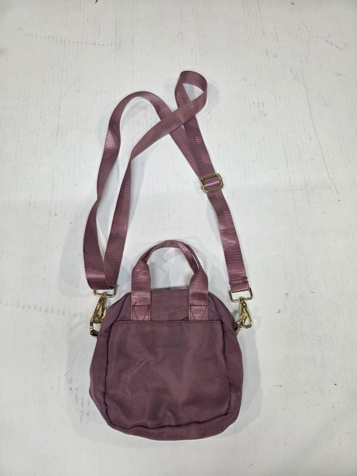 Mini Bolso Bandolera / Mochila Ligera EILV - Color Malva / Rosa Viejo (Excelente Estado)