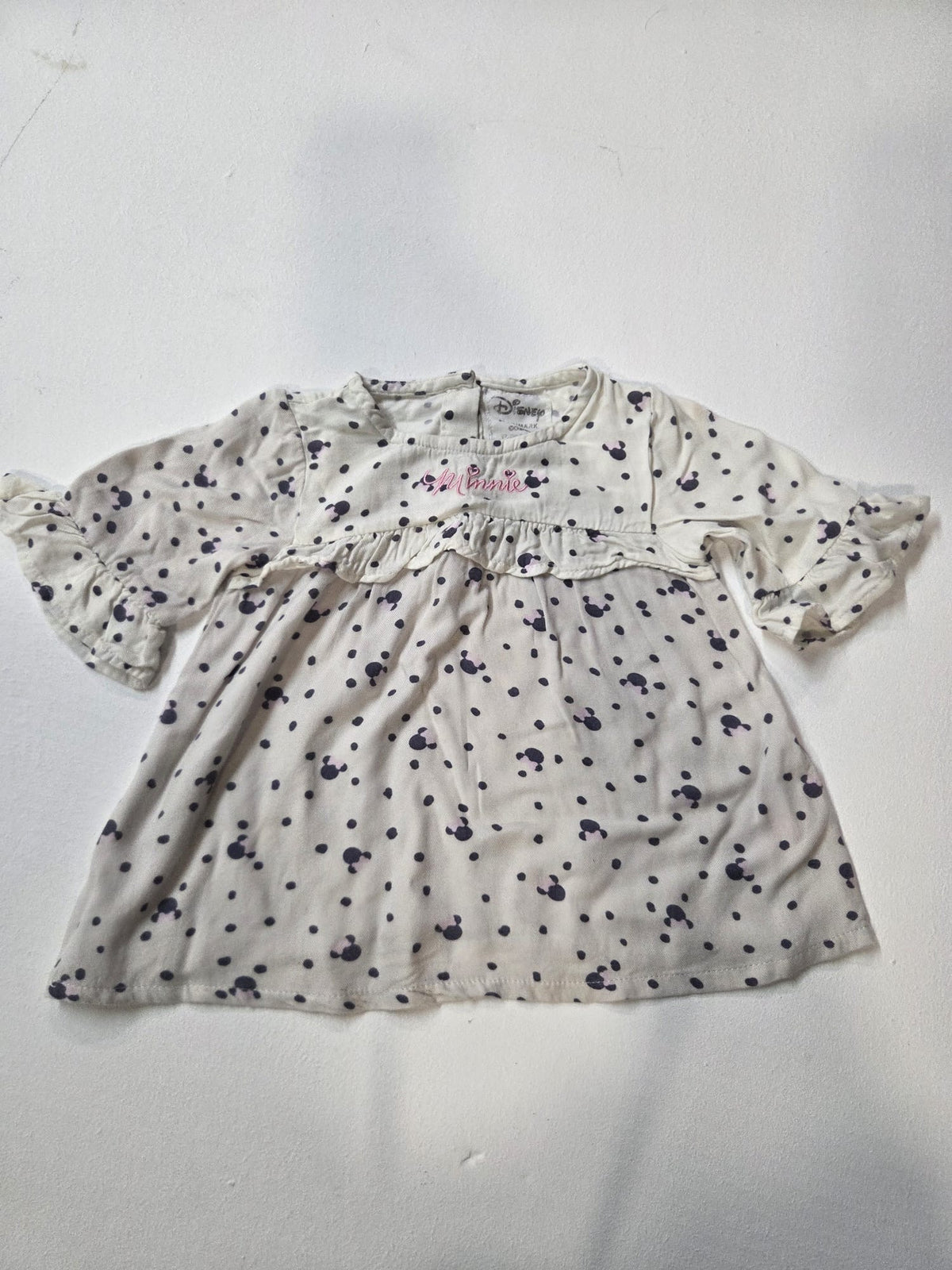 Blusa / Blusón Bebé Minnie Mouse Disney at Primark (Talla 12-18 meses / 86 cm)