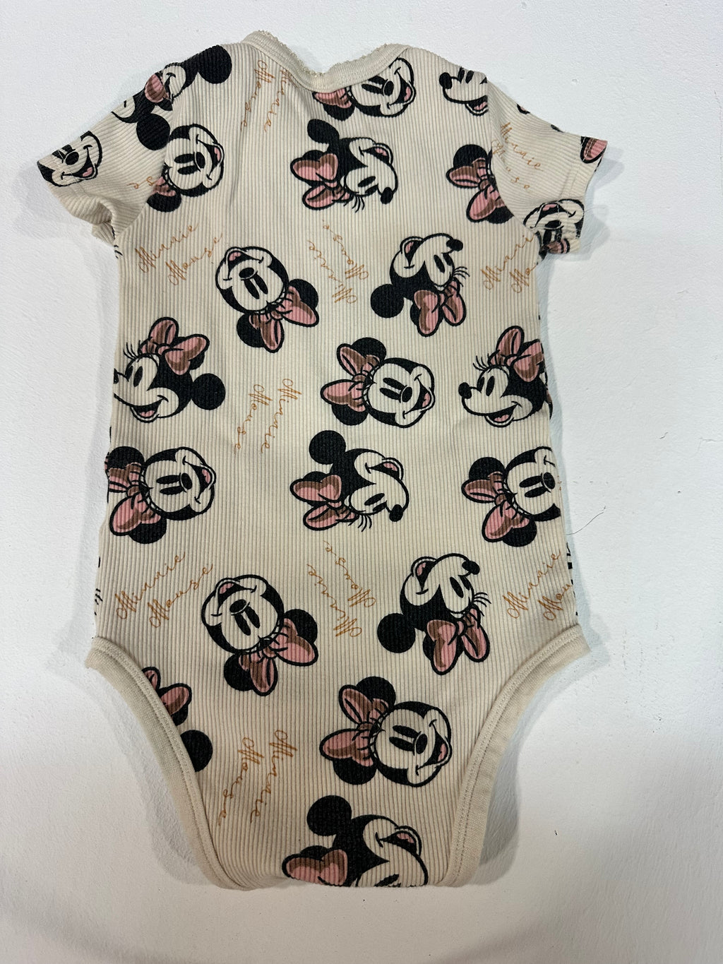 Body bebé Minnie Mouse Disney – Talla 86 cm (12-18 meses) – Canalé beige