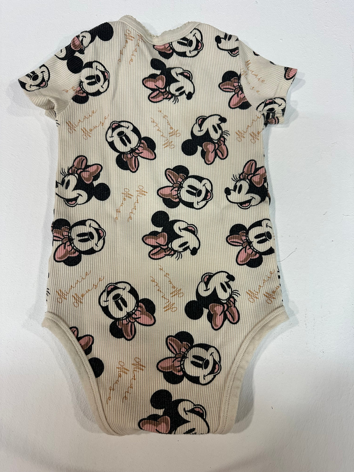 Body bebé Minnie Mouse Disney – Talla 86 cm (12-18 meses) – Canalé beige