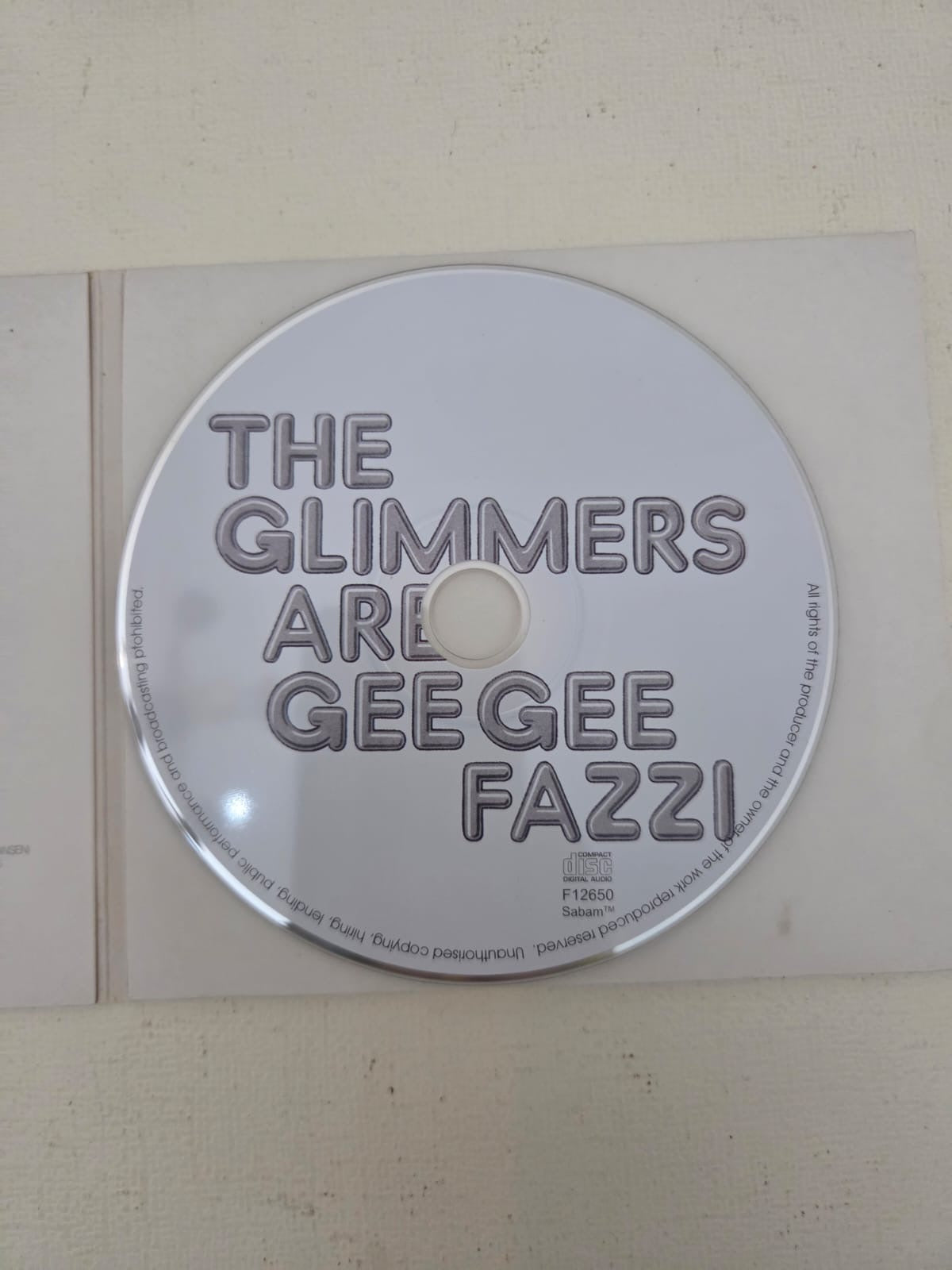 CD The Glimmers – Are Gee Gee Fazzi (Álbum / Edición Digipak 2008)