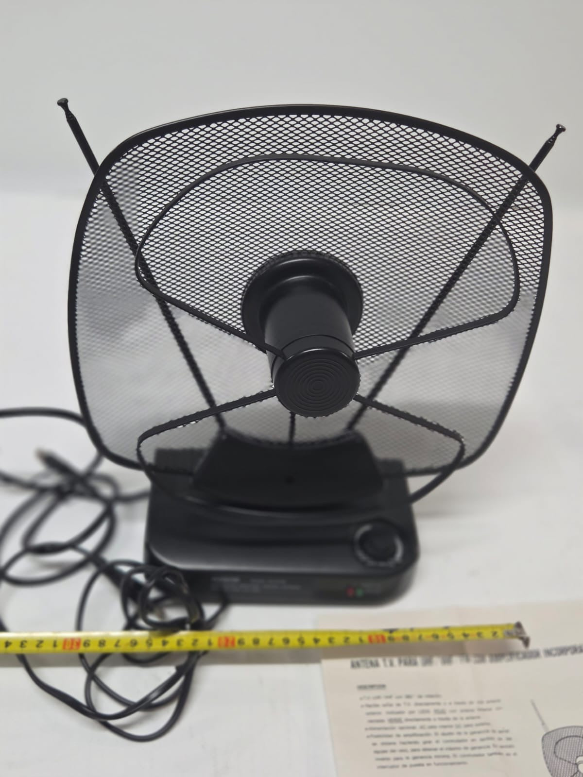Antena de TV para Interior Amplificada Silver EU-673B (UHF / VHF / FM) con Control de Ganancia