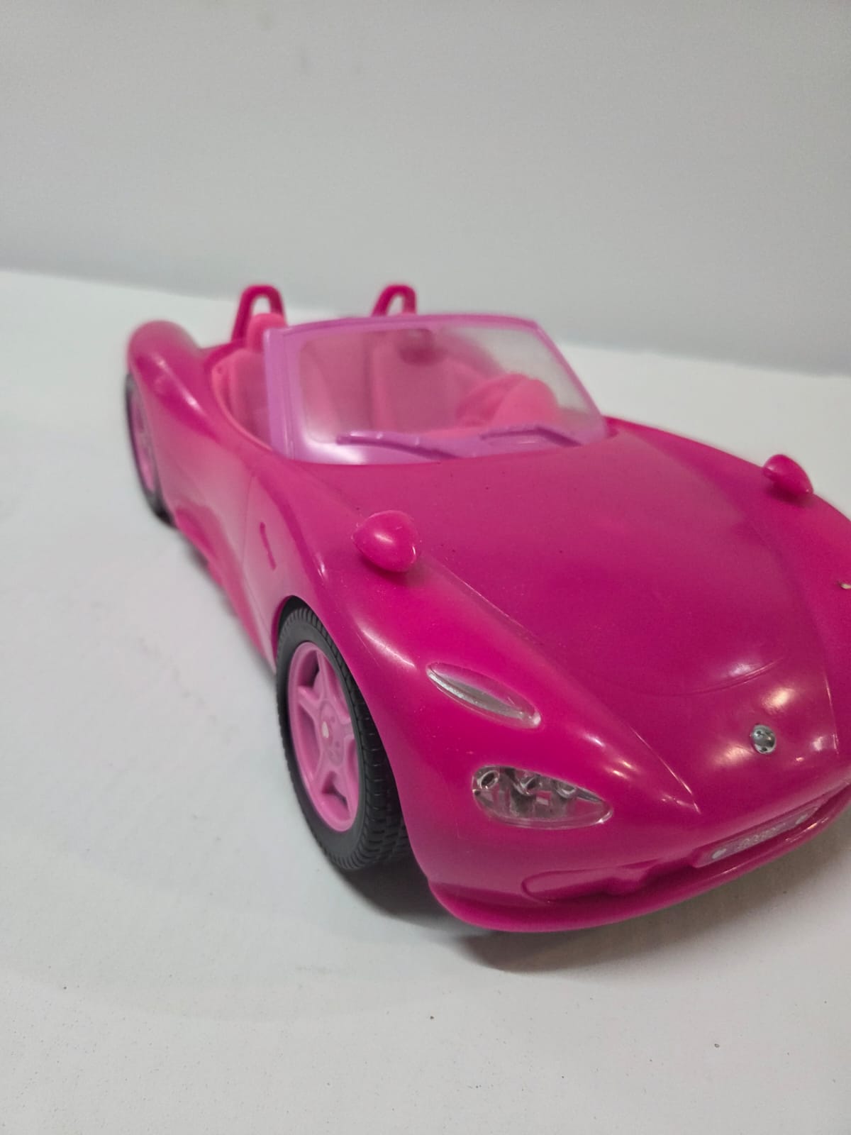 Coche Deportivo Descapotable Rosa para Muñecas – Auto Convertible de Ju