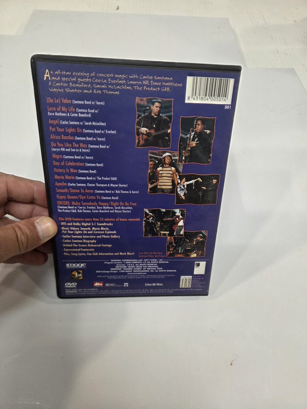 DVD Santana - Supernatural Live: An Evening with Carlos Santana and