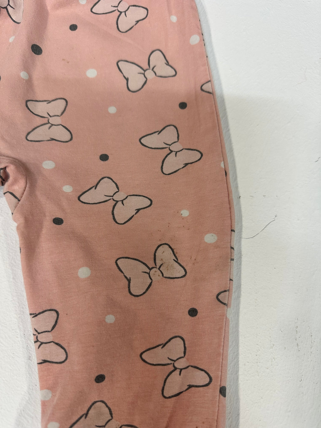 Pantalón / Legging Bebé Disney Baby - Talla 80 (Rosa con Lazos)
