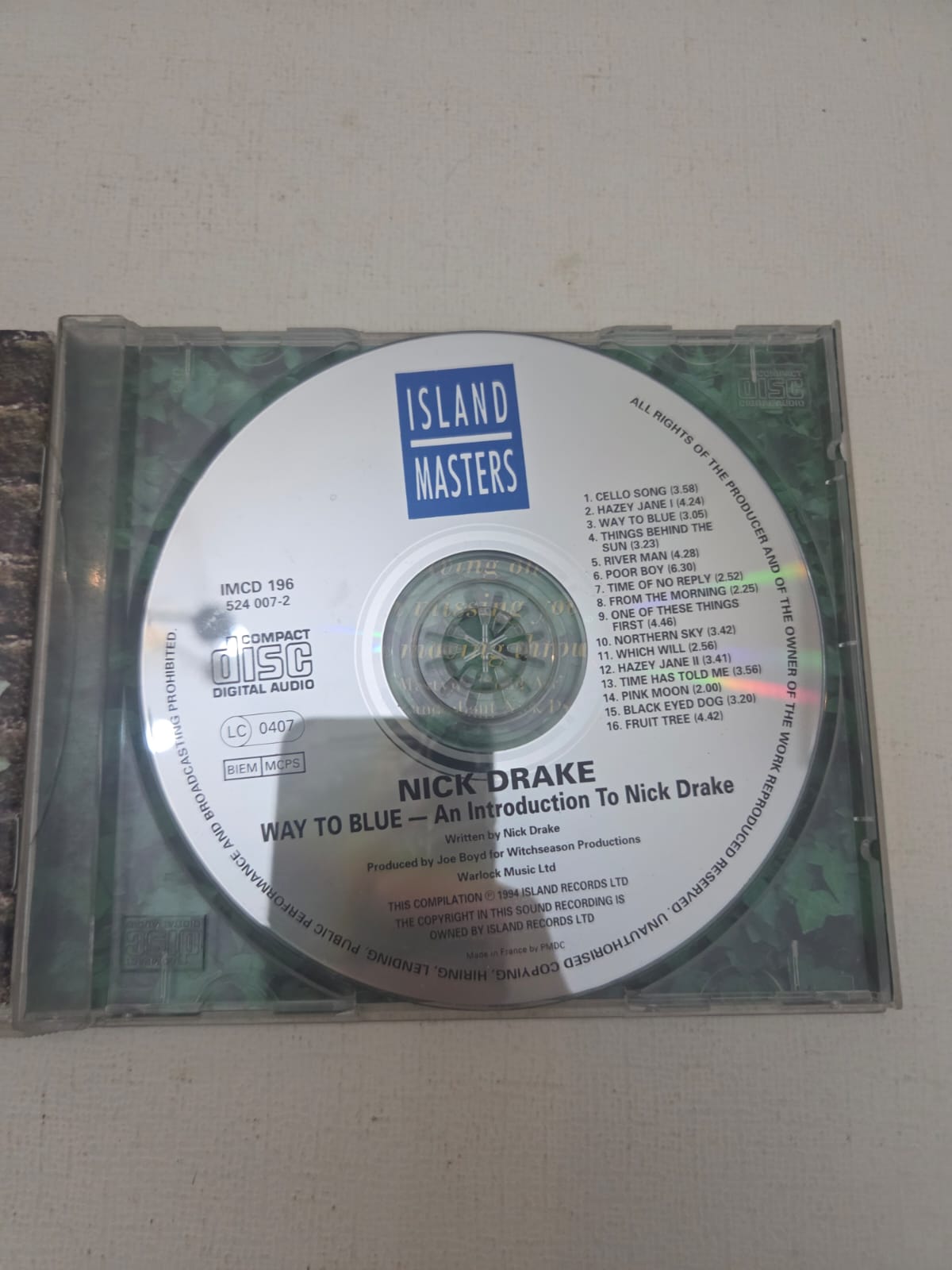 CD Nick Drake – Way To Blue: An Introduction To Nick Drake (1994, Island Masters)