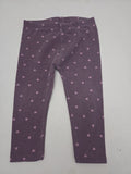 Leggings / Mallas Moradas con Corazones Rosas Talla 12-18m (86cm)