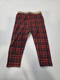 Leggings infantiles a cuadros estilo tartán con cintura dorada – Talla 80 cm (9-12 meses)