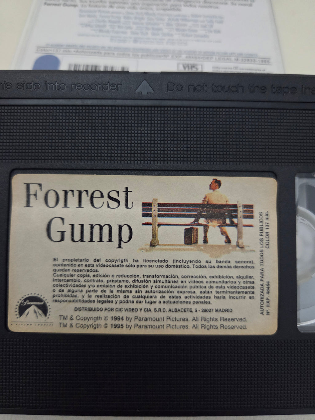 :
Película VHS Forrest Gump - Tom Hanks
