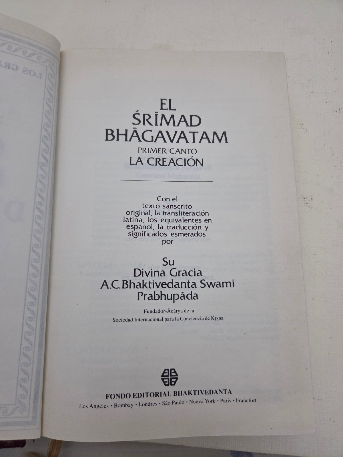 Libro El Śrīmad Bhāgavatam - Canto 1: La Creación