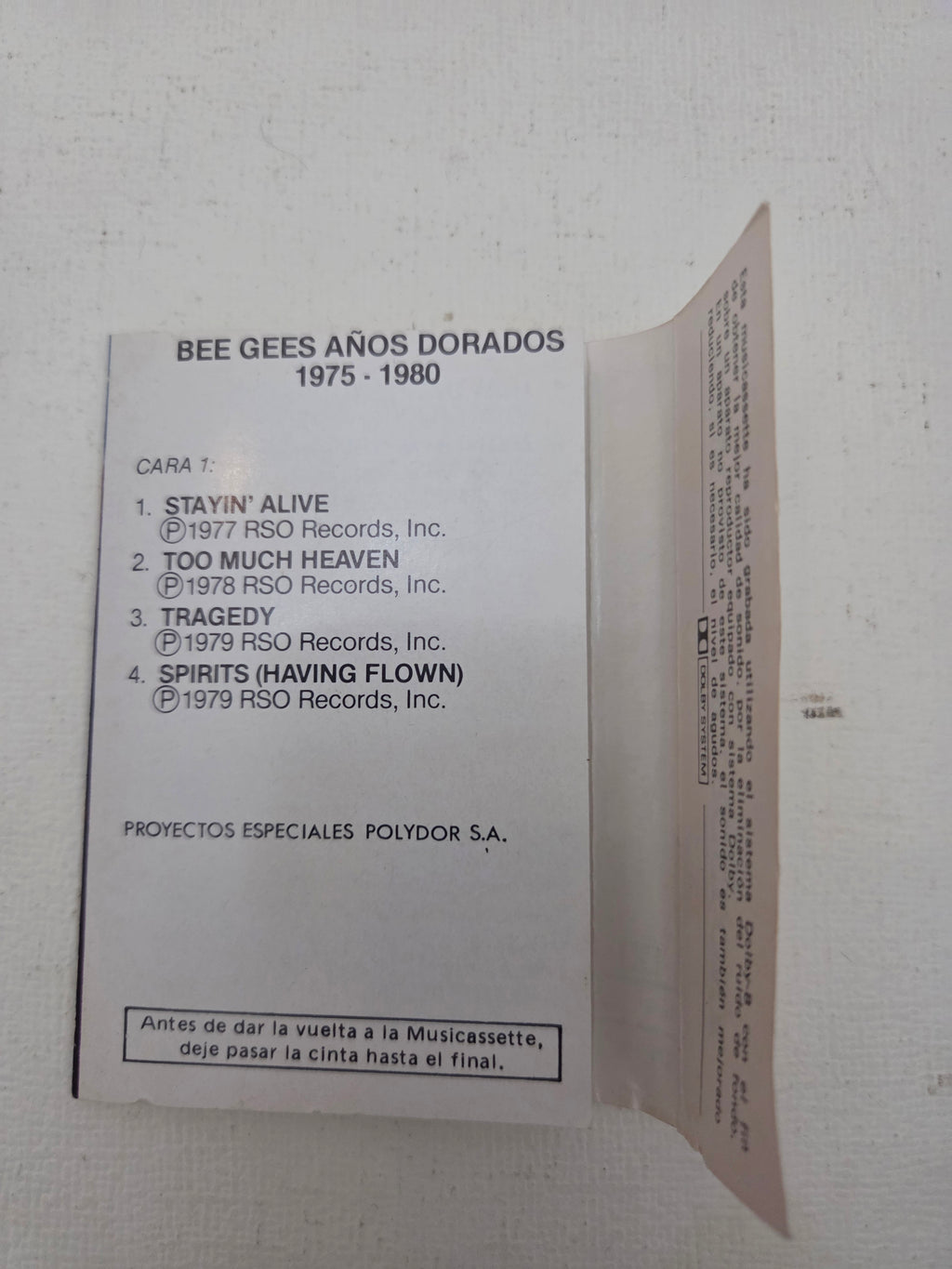 Cassette Bee Gees – Años Dorados 1975-1980