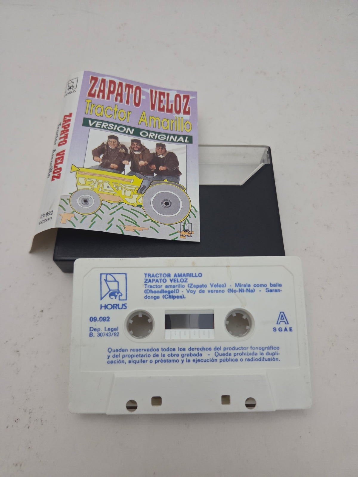 Cassette Zapato Veloz. Tractor amarillo