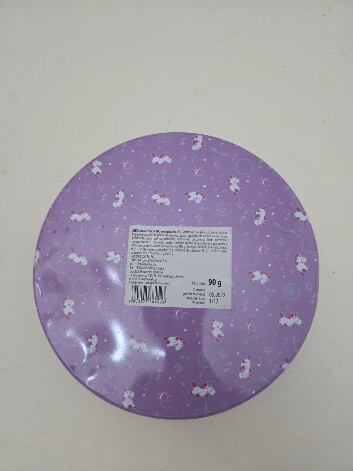 Caja Metálica Redonda "Minions: Unicorns Are Real"