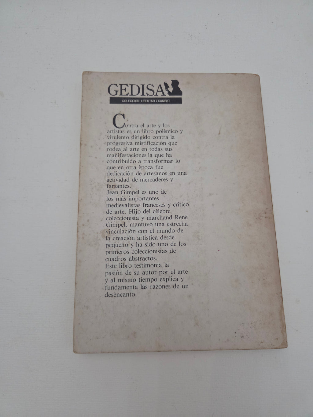 Contra el Arte y los Artistas Jean Gimpel